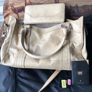 GUC FRYE Melissa Satchel and Wallet